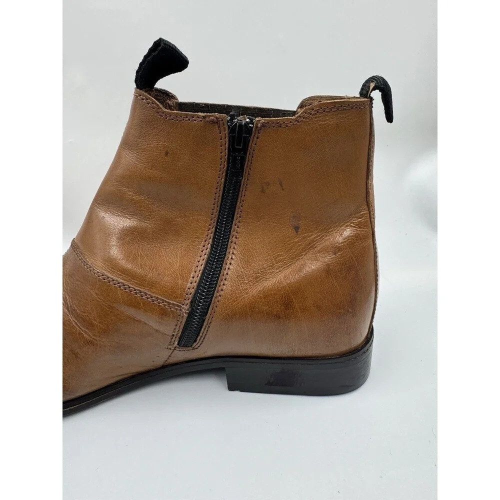 Fratelli Footwear Men's Genuine Leather Boots Size 10.5 Cognac Brown Bootie
